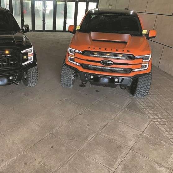 适用15-20年福特猛禽F150大管冲沙前杠竞技前护杠越野前保险杠