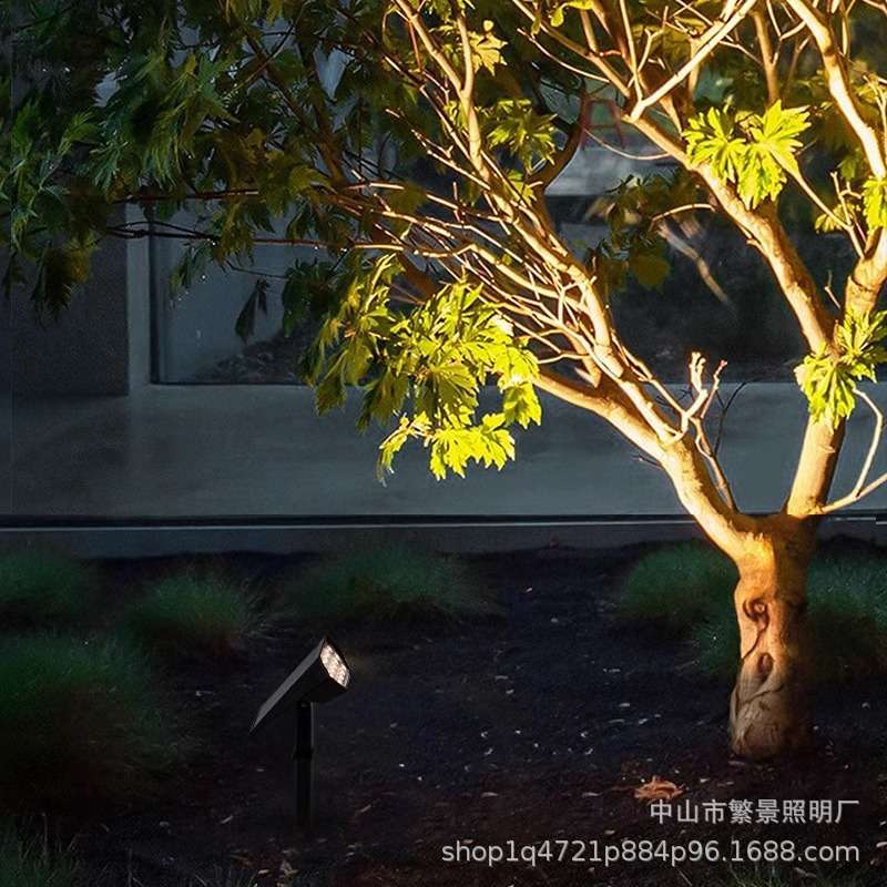 照树灯射树灯太阳能户外射灯防水庭院灯草坪灯景观led植物地射灯