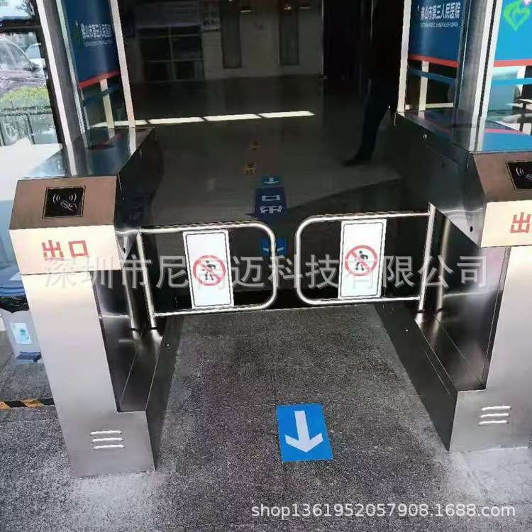学校摆闸人脸识别门禁系统写字楼人行通道自动摆闸机酒店小区门匝