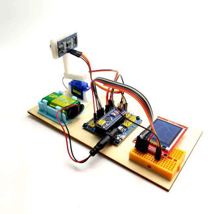 模拟雷达扫描套件带液晶显示屏无需电脑提供源码兼容Arduino