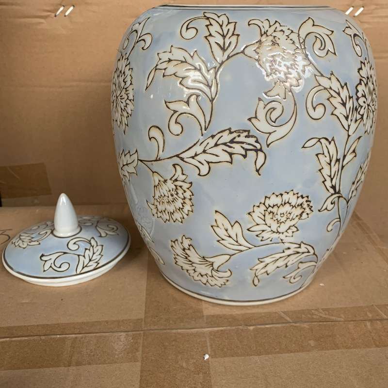 欧式陶瓷花瓶摆件客厅茶几电视柜插花干花居家装饰储物罐摆饰花瓶