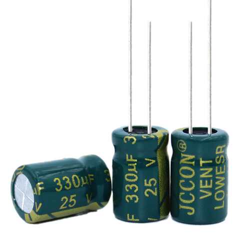25v330uf 25v JCCON绿金 高频低阻开关电源铝电解电容 8x12