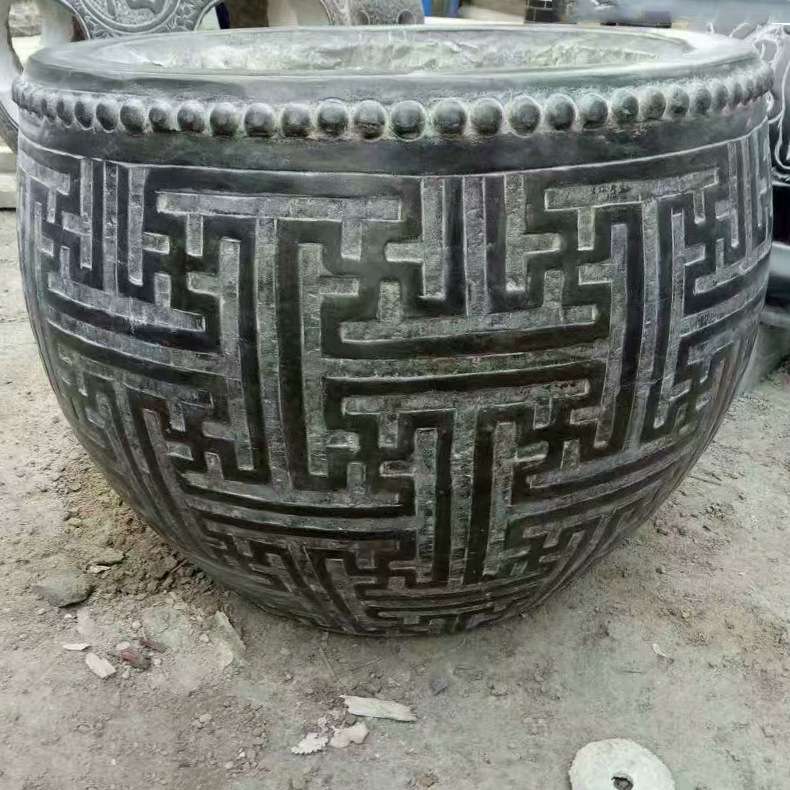 仿古猪槽石磨园林景观牛槽马槽养鱼水池石槽天然老石槽户外鱼缸