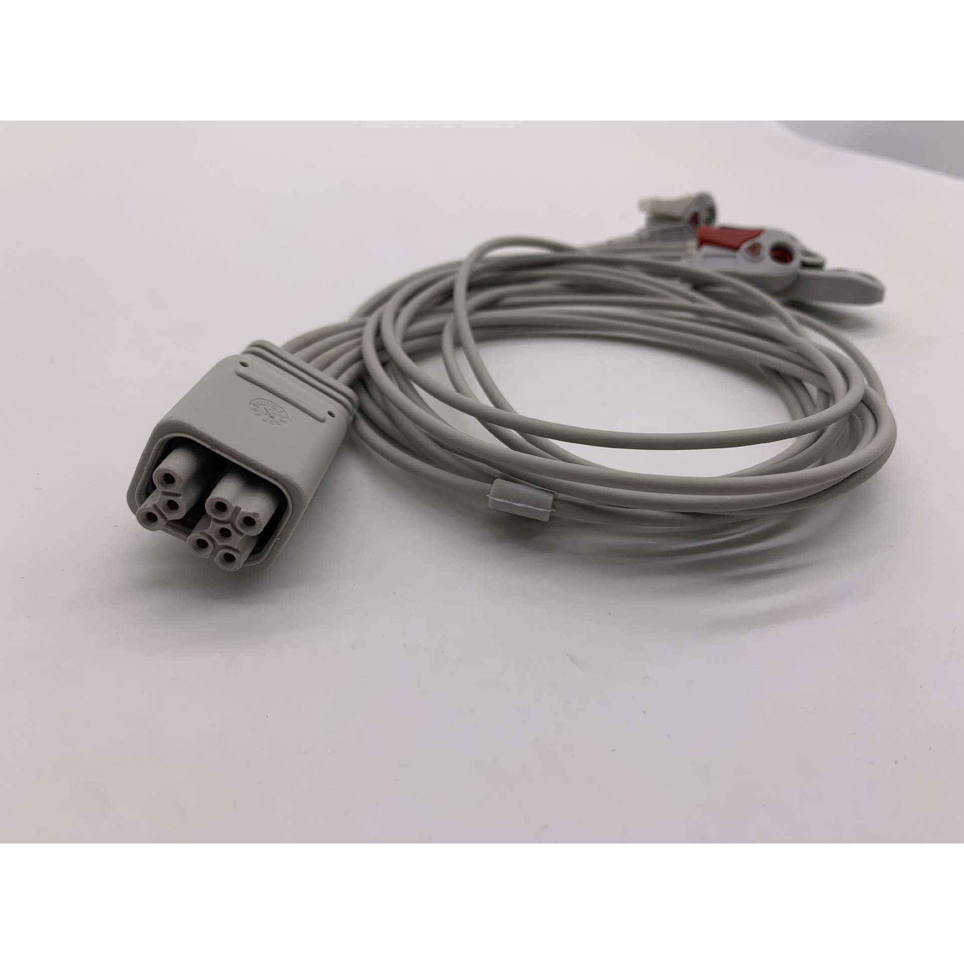 兼容GE心电监护仪配件五导夹式导联线动态导联线八孔