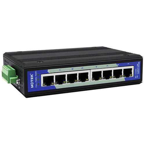 宇泰 UT-6408W 100M 8口以太网交换机  导轨式非网管型交换机