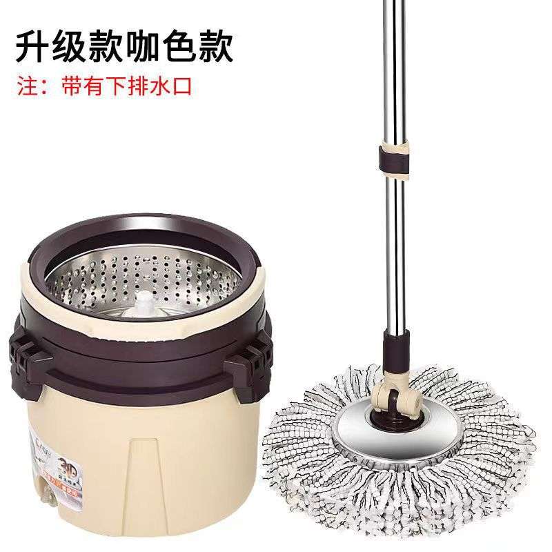 单桶旋转拖把家用旋转拖把免手洗懒人拖布桶清洁免甩水简易拖把桶
