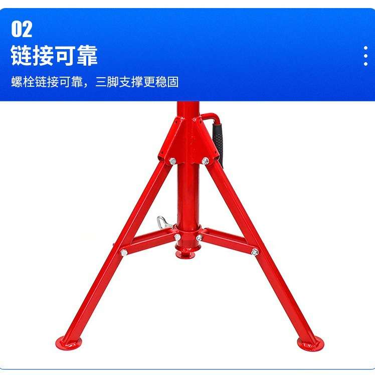 V型滚轮支架管子龙门架虎钳托架 1107带脚轮可调式管道龙门钳支架
