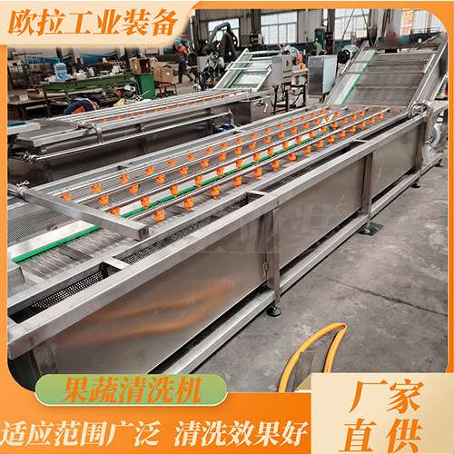 全自动黄瓜油菜清洗设备 大型水果蔬菜清洗机 土豆去泥清洗线