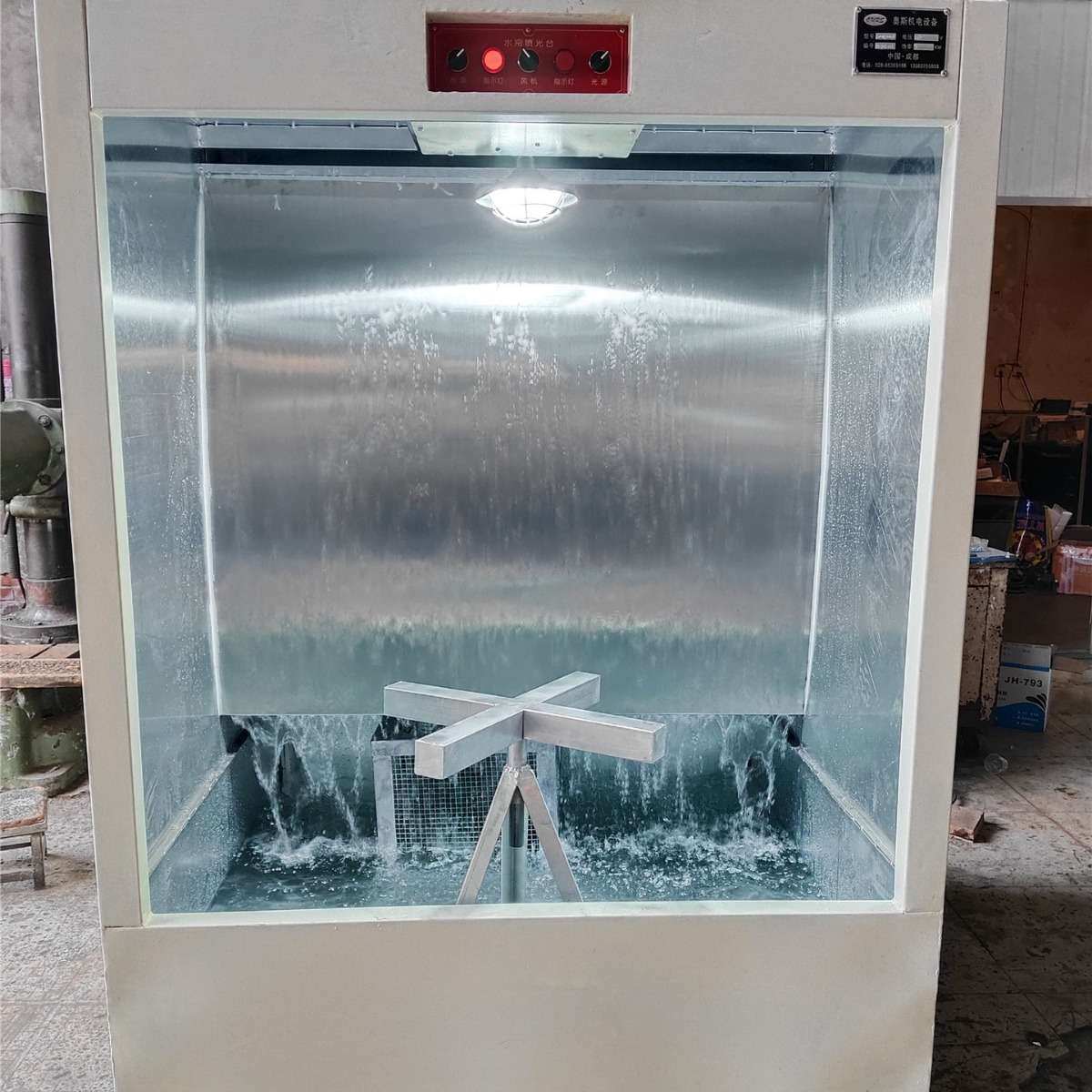 喷光台漆雾静化设备水循环喷漆台水帘式打磨吸尘柜漆雾净化箱成都