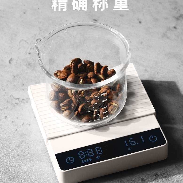 迷你意式浓缩咖啡电子秤计时秤可充电便携手冲咖啡厨房秤2KG