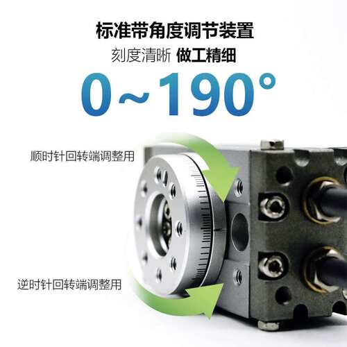 摆动旋转气缸HRQ气动90度180度MSQB-10A/20A/30A/50A/70A/100A