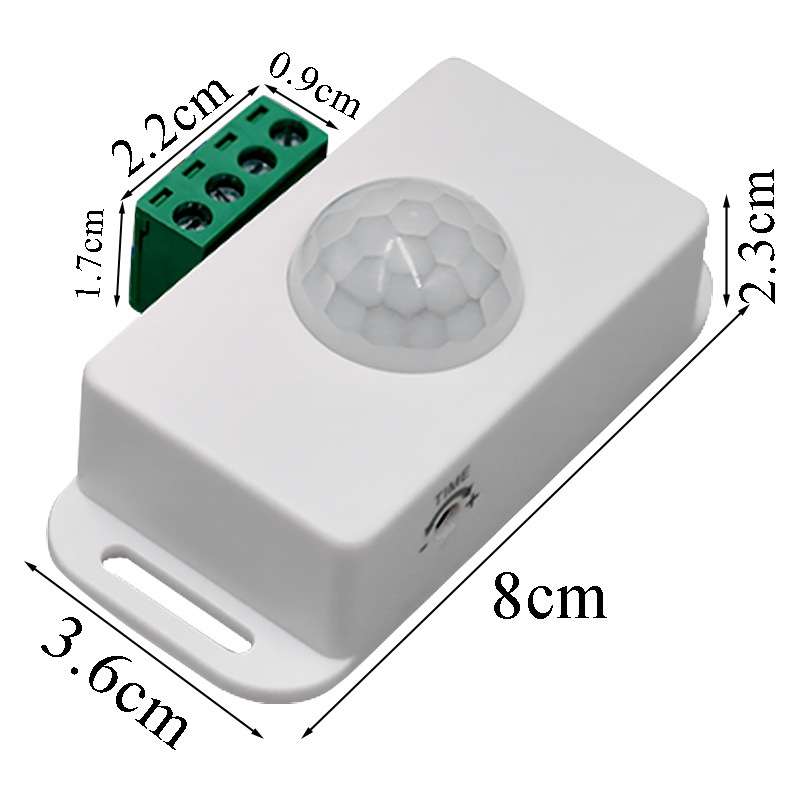 LED红外人体感应灯开关PIR控制器12V/24V低压智能照明灯具控制器