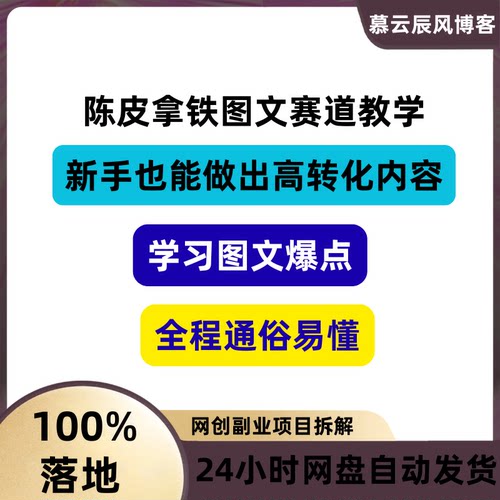陈皮拿铁图文赛道新手也能做出高转化内容学习图文爆点