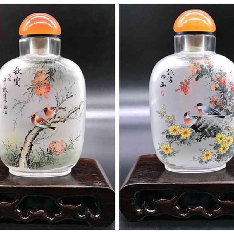 诚信鼻烟壶内画出国礼品送老外礼物中国特色纯手工的文化摆件礼品