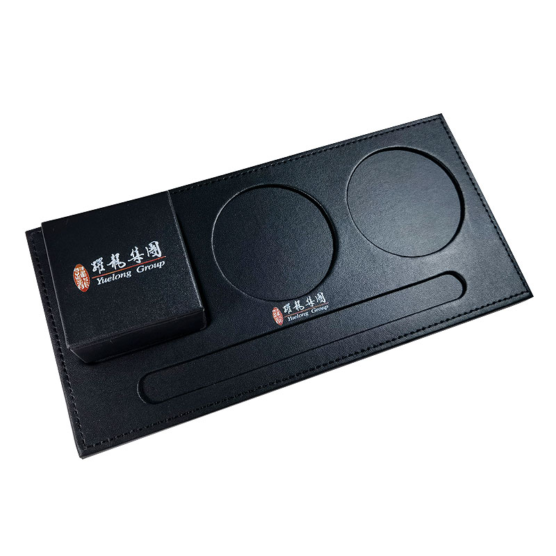 高档手工皮商务杯垫会议室办公杯垫会场专用杯垫北欧套装logo定制
