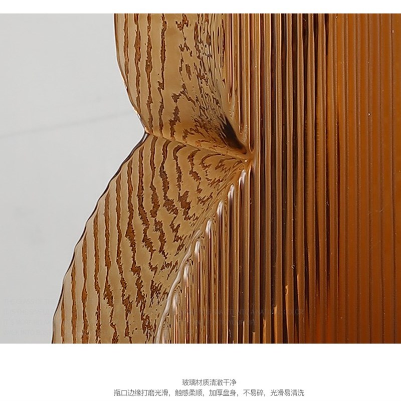 葫芦型玻璃花瓶创意家居客厅玄关插花瓶软装饰品轻奢风