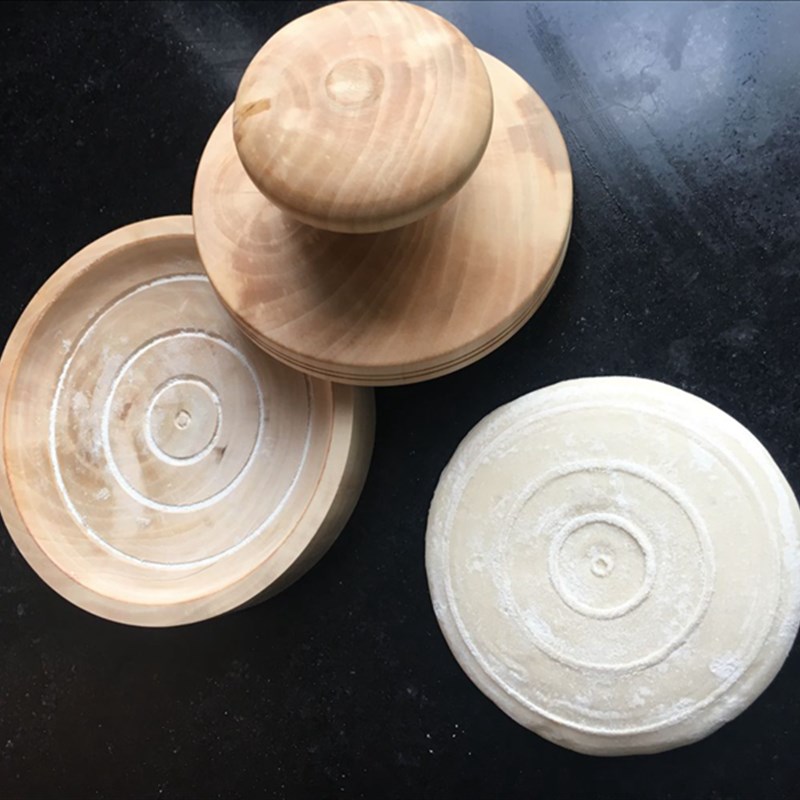 实木压饼器套装压饼磨具速成白吉馍饼子磨具梨木烙饼专用磨具包邮