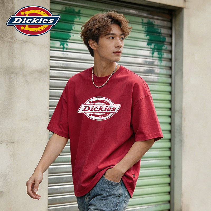 Dickies美式街头潮流印花短袖T恤男装纯棉宽松百搭高级感上衣