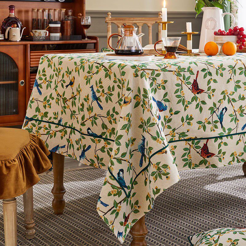 美式桌布轻奢高级感田园茶几布定制餐布圆桌餐桌台布盖布长方形布