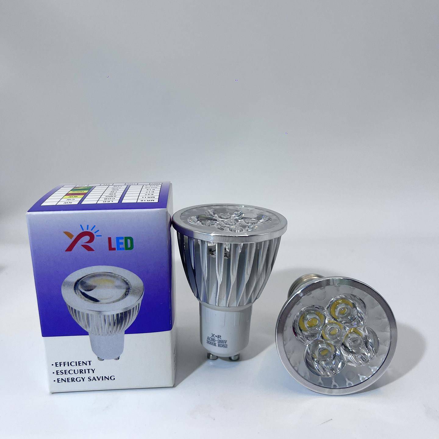 节能led灯杯灯珠款铝材散热稳定螺口e27射灯5w瓦插脚gu10灯泡光源