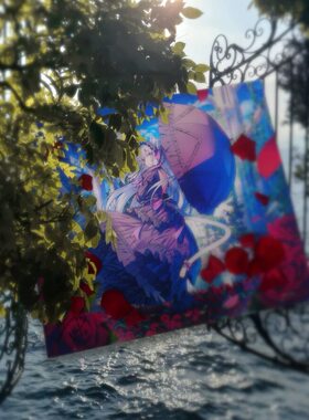 Abyssgaming琉璃同款日本动漫电竞钢化玻璃鼠标垫打瓦顺滑玻璃垫