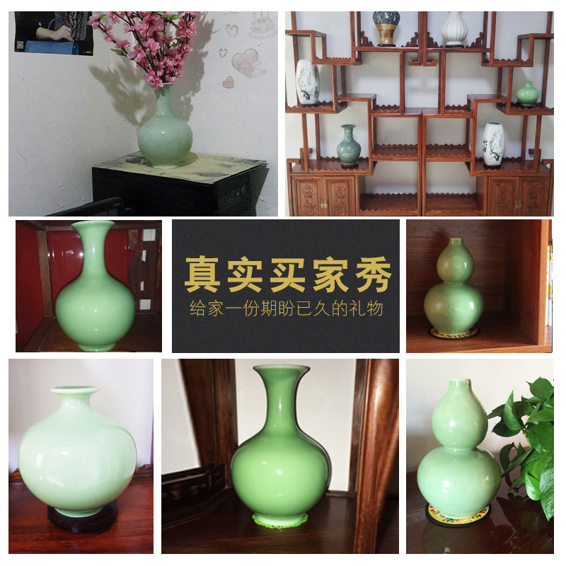 112景德镇陶瓷 影青釉石榴仿古花瓶瓷器 工艺品摆设家居装饰摆件