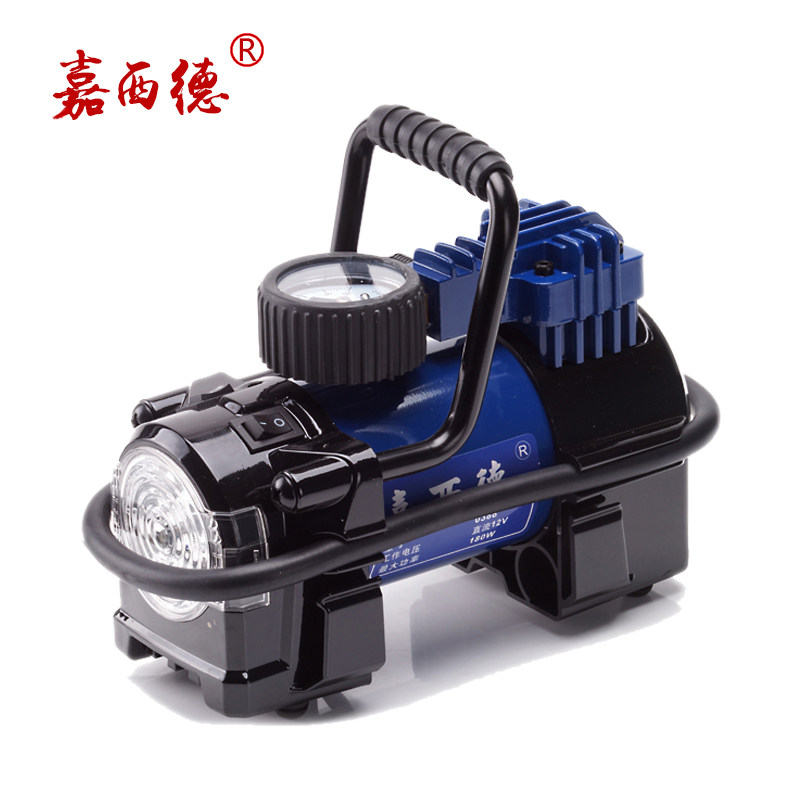 嘉西德轮胎充气泵 车载打气泵 随车金属轮胎打气机包邮 0388#