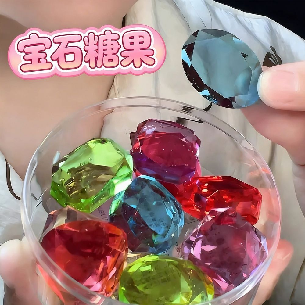 新品多巴胺彩色宝石手工水晶糖