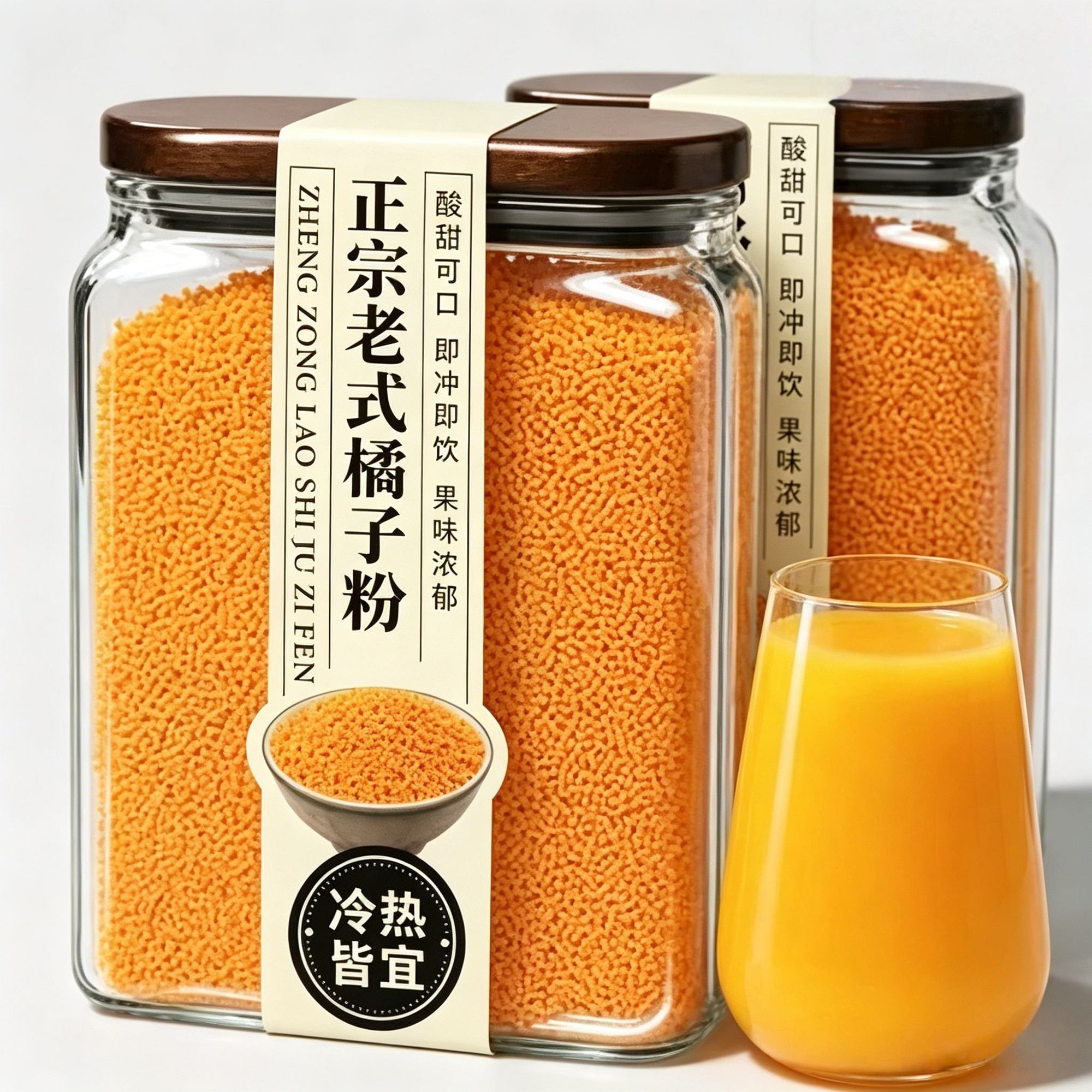 橘子粉新货柑粉桔子粉速溶固体饮料果汁学生童年怀旧冲调饮料火锅