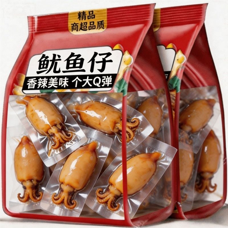 鱿鱼仔带籽即食鲜墨鱼仔网红爆款解馋休闲海味零食品小吃熟食批发