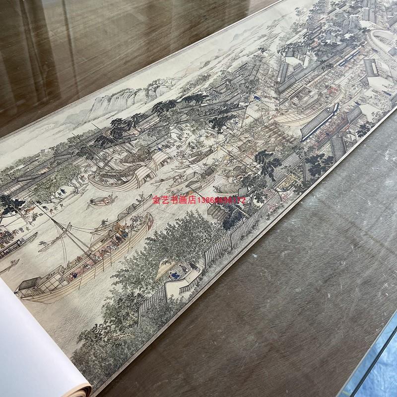 清 徐扬 姑苏繁华图 名家字画高清微喷书画 原比例长卷国画装饰画