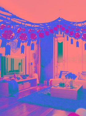 2022新春开门红拉花装饰中国分婚礼过节门店开业吊顶彩带创意挂饰