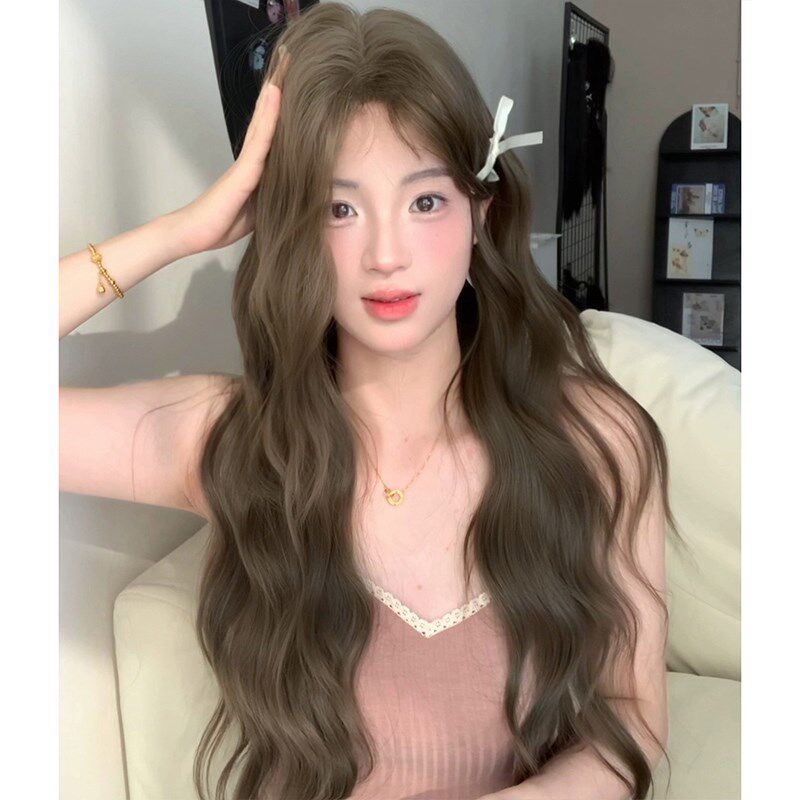 束朵假发女长直发网红日常Lolita假发前蕾丝自然逼真齐刘海jk新款