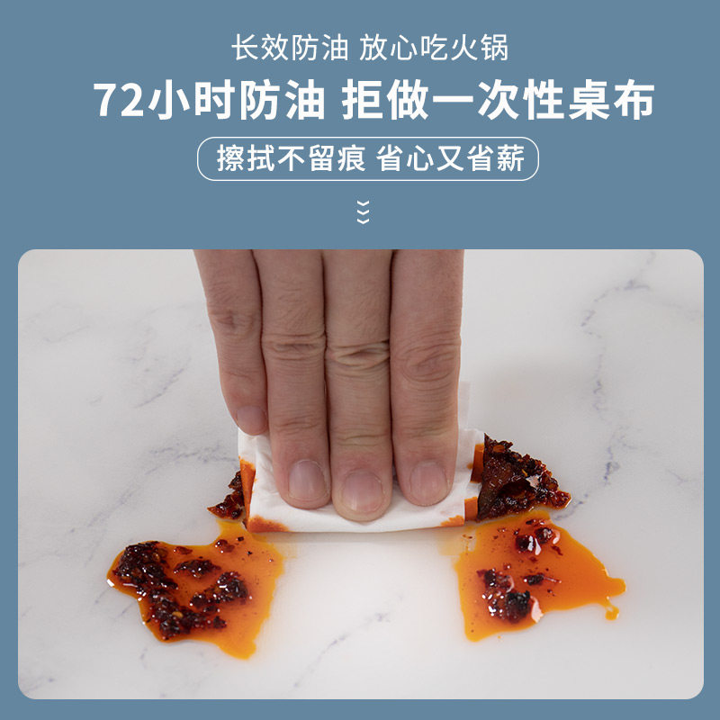 仿大理石纹圆桌桌布北欧风格防水防烫防油免洗软pvc玻璃餐桌垫