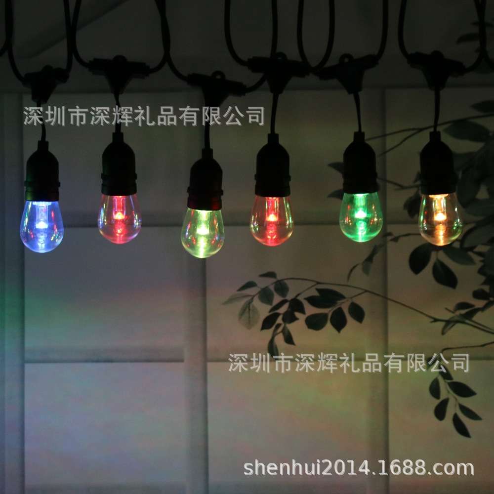 S14户外装饰防水遥控七彩灯 室外装饰RGB 遥控 S14灯泡