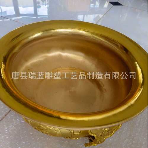 纯铜聚宝盆40cm口径大号铜盆 45厘米全铜聚宝盆 按需制作颜色款式