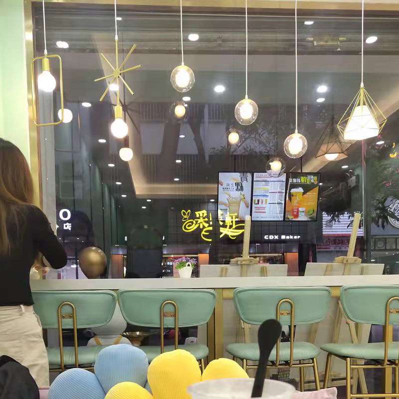 橱窗灯服装店铺装饰轨道创意个性水晶玻璃吊灯吧台灯具网红美甲店