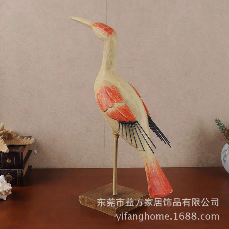 欧美田园风格 套二小鸟摆件树脂工艺品 客厅卧室摆饰 酒店装饰品