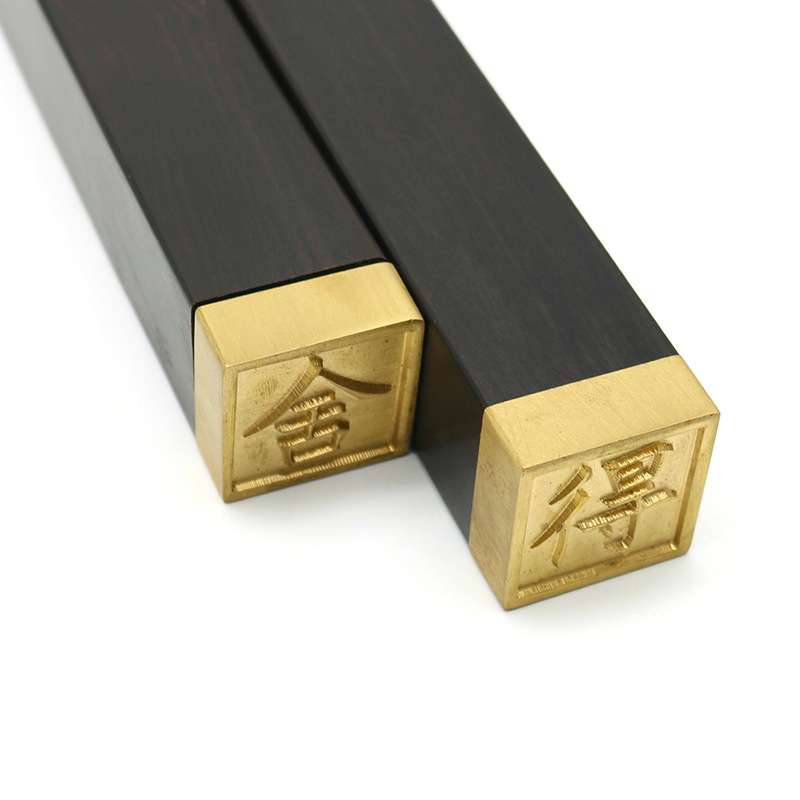 黑檀木雕刻工艺品摆件镇纸 素面创意镇尺压纸厂家