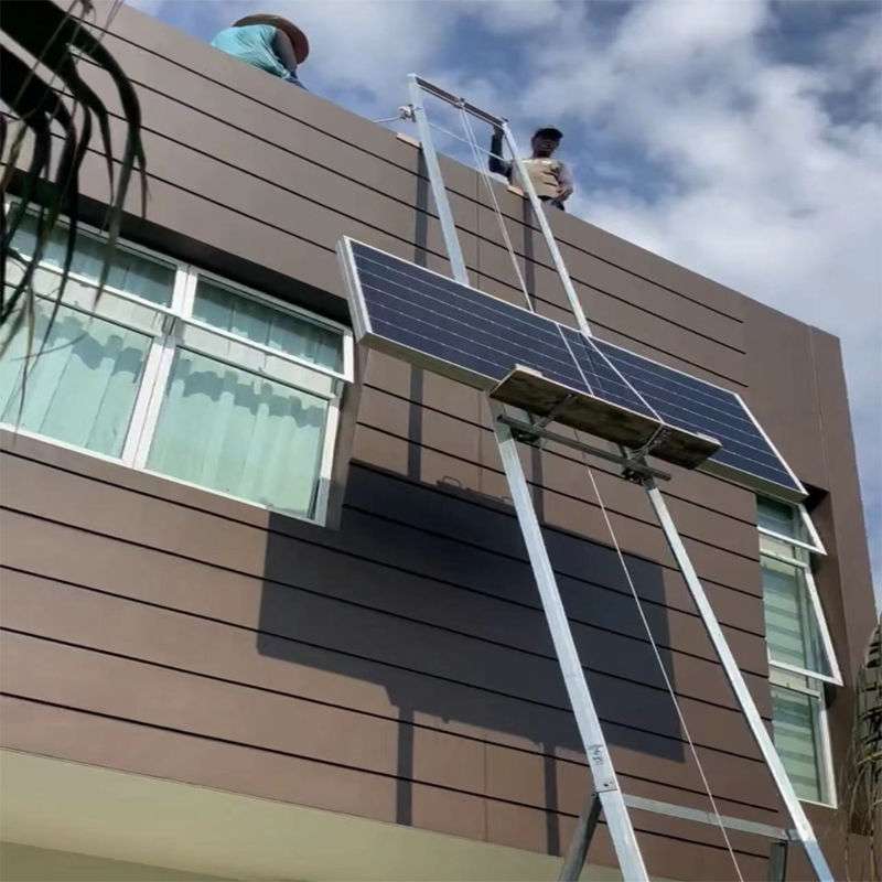 玻璃门窗升降机电动光伏板升降吊机太阳能板提升机微型便携上料机