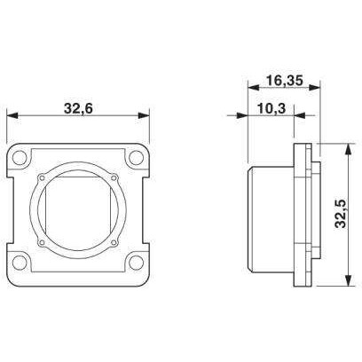 菲尼克斯 面板安装框架 - VS-08-A-RJ45/MOD-1-IP67 - 1689080