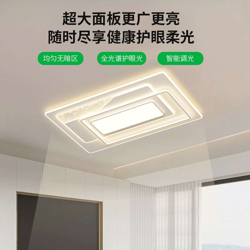 客厅主灯北欧现代简约大气轻奢吸顶灯全光谱LED护眼中山灯具 448L