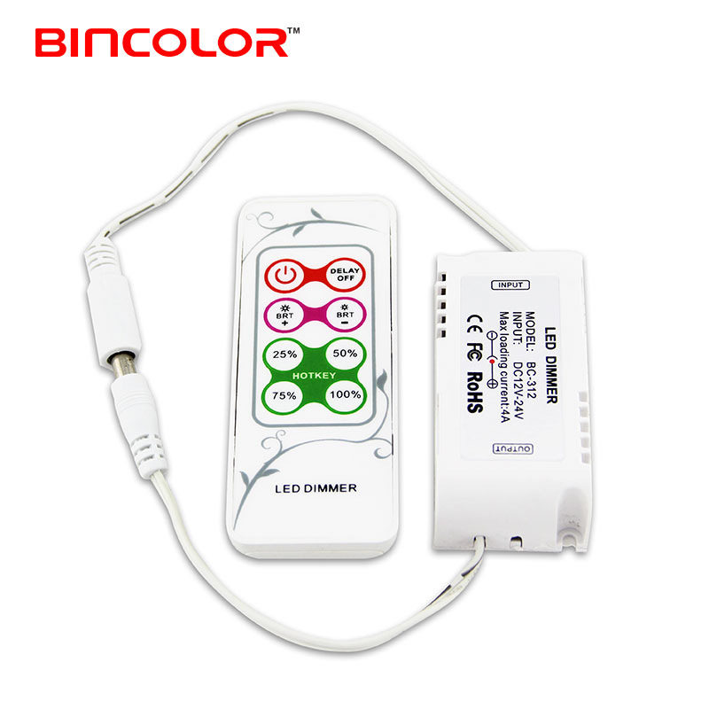 RF无线8键控制器LED调光器恒压灯条灯带模组驱动器BC-312-4A