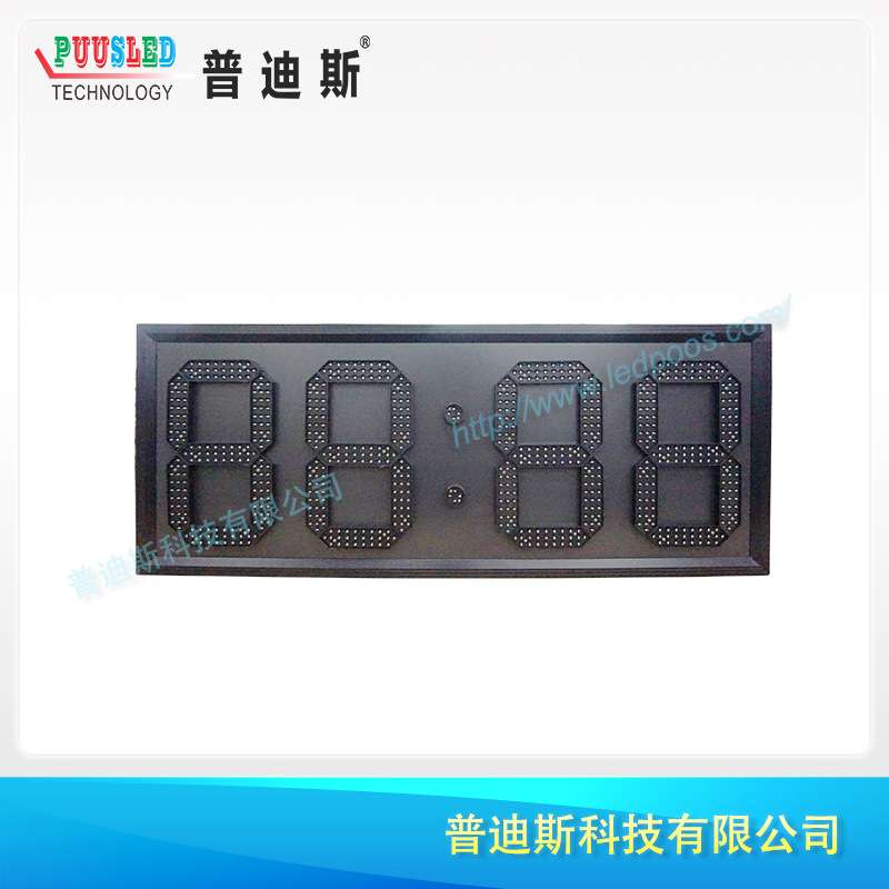 12寸红色时钟电子屏|前开门式温度数字屏|LED电子计时器