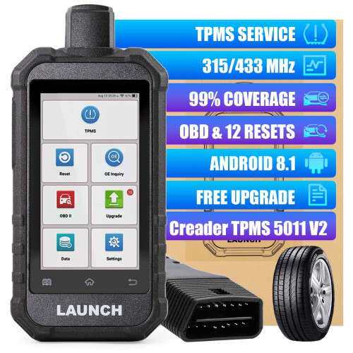 元征Launch Creader TPMS 5011 V2胎压检测匹配多语言配置外贸版