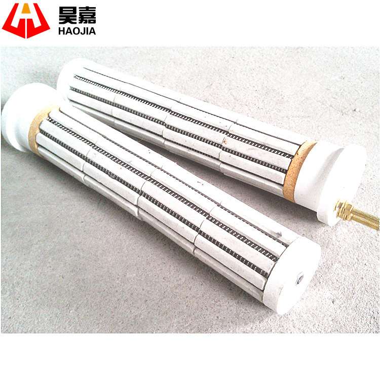 陶瓷免拆式藕节加热器 陶瓷发热芯锅炉发热棒 导热油专用加热管