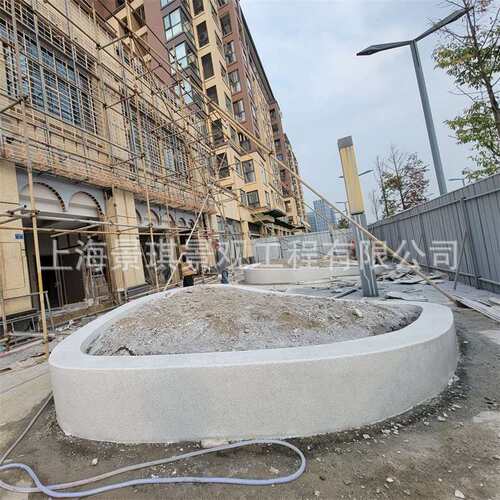 HPC白色泰科砼石花坛基层混凝土现浇施工泰科磨石专用材料供应商