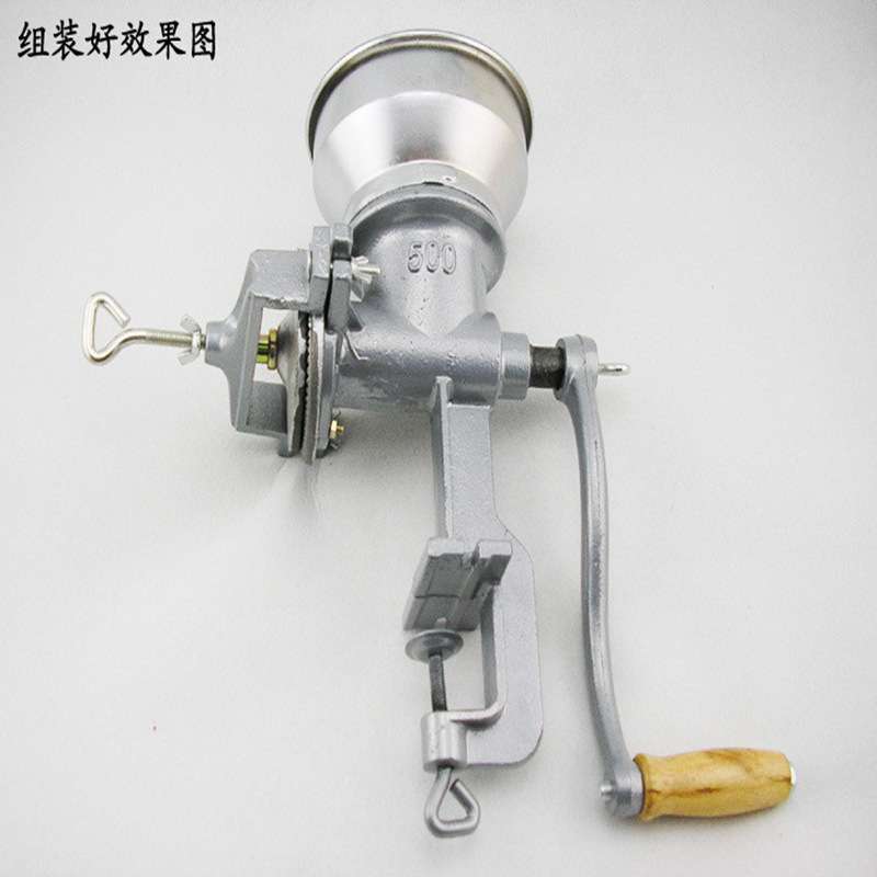 500铸铁磨粉机家用小型手动五谷杂粮 多功能粉碎机家用干磨研磨机