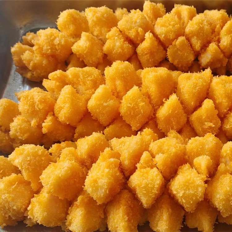 松鼠鳜鱼自动上粉机 唐扬鱿鱼裹粉机 原料投入无需排列 批量生产