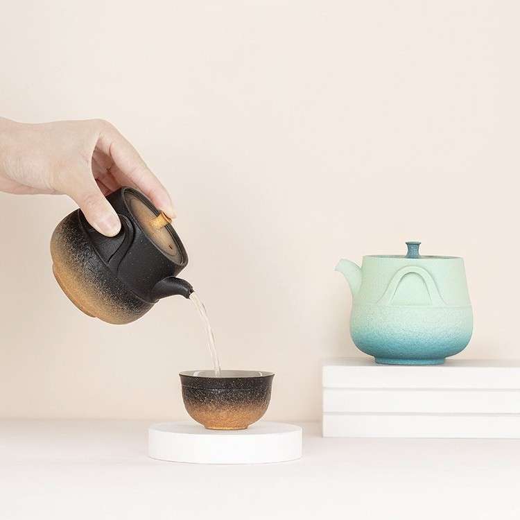 旅行茶具小套装户外便携式礼套装一壶三杯便携功夫陶瓷快客杯商务